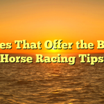 Sites That Offer the Best Horse Racing Tips